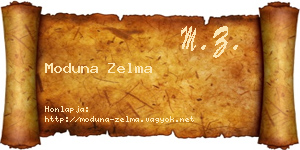Moduna Zelma névjegykártya
